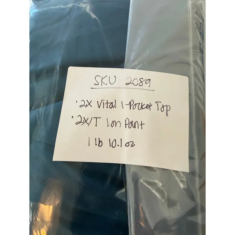 NWT Fabletics Scrub Set Vital Top/Ion Pant Womens 2X/Tall Caribbean Blue READ - Picture 16 of 16